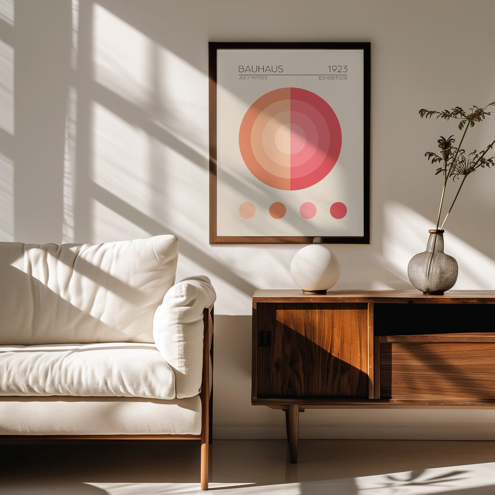 Bauhaus Pembe Daire Poster